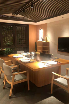 खरीदें GREENARK Teppanyaki ग्रिल टेबल प्रेरण धुआं नीचे निकास ग्रिल online manufacture