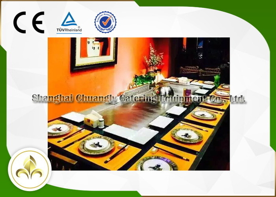 खरीदें प्राकृतिक गैस दस सीट आयत टेपपानाकी ग्रिल उपकरण 2400 * 850 * 800 मिमी online manufacture