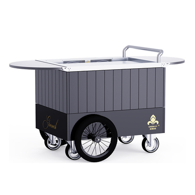 गुणवत्ता  black Mobile Teppanyaki Grill  Durable for over 20 years Food grade board Hibachi Grill Table कारखाना