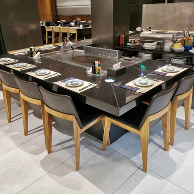 खरीदें Stainless Steel Teppanyaki Grill Table 2400x850x800mm 8kW ऑनलाइन निर्माण