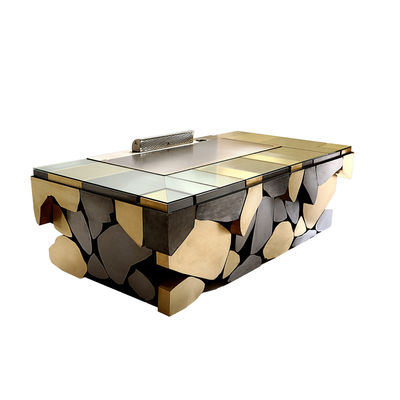 खरीदें Stainless Steel 304 Teppanyaki Grill Table with 8 Seats and Customized 20mm Thick Food-Grade Special Alloy Steel ऑनलाइन निर्माण
