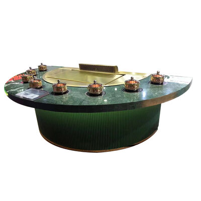 खरीदें Custom Multifunction 7 Seats Teppanyaki Grill Table with 16mm Thick Cold-Rolled Copper Plate ऑनलाइन निर्माण
