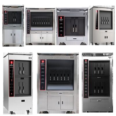 खरीदें रेस्टोरेंट के लिए स्टेनलेस स्टील सिंगल लेयर 6 स्पेस वाणिज्यिक मछली ग्रिल मशीन और ओवन ऑनलाइन निर्माण