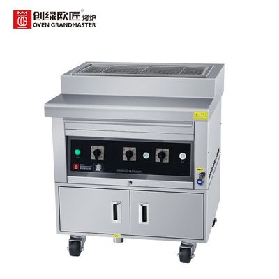 कबाब कमर्शियल बीबीक्यू ग्रिल 380V स्मोकलेस नेचुरल गैस बीबीक्यू ग्रिल