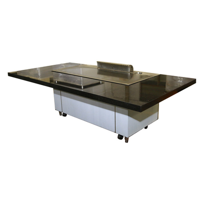 Restaurant Induction Electric Teppanyaki Table With Smokeless Purification System