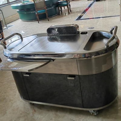 गैस मोबाइल टेपपानाकी ग्रिल टेबल स्टेनलेस स्टील हिबाची ग्रिल टेबल