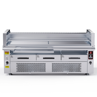 व्यावसायिक धुंआ रहित BBQ ग्रिल 15KW उच्च-तापमान