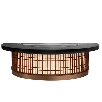 Semi-Circular Teppanyaki Grill Table 1300x1000x800mm 8000W